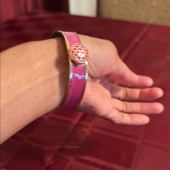 Coach Pink and Gold Bangle Bracelet - Picture 7 of 8